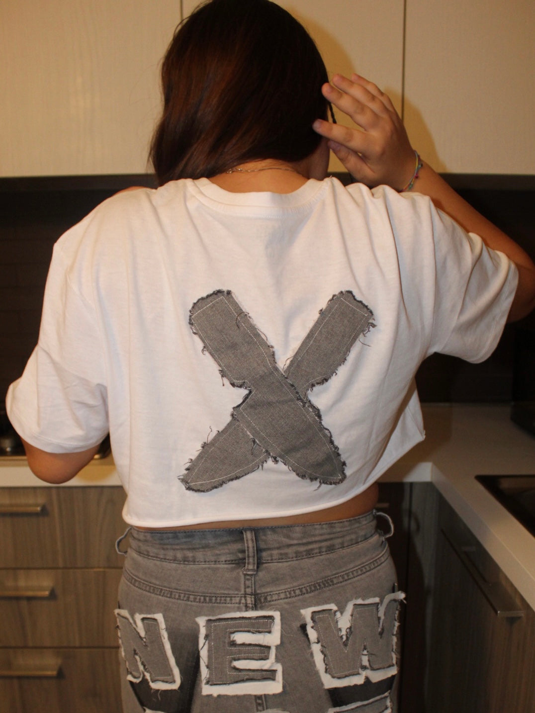 Crop Top W&Grey